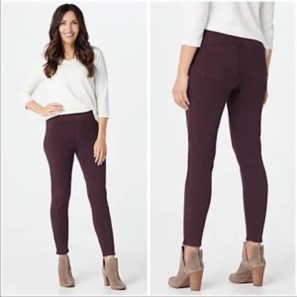 SPANX Jeanish Maroon Pants - Picture 4 of 7